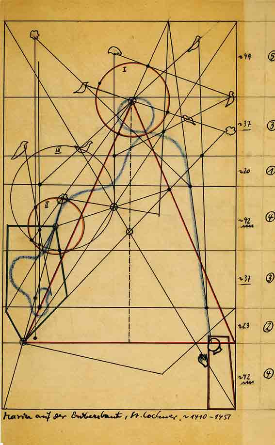 Flächenedition von Gerhard Uhlig des Bildes Maria auf der Erdbeerbank. Copyright Archiv Gerhard Uhlig.