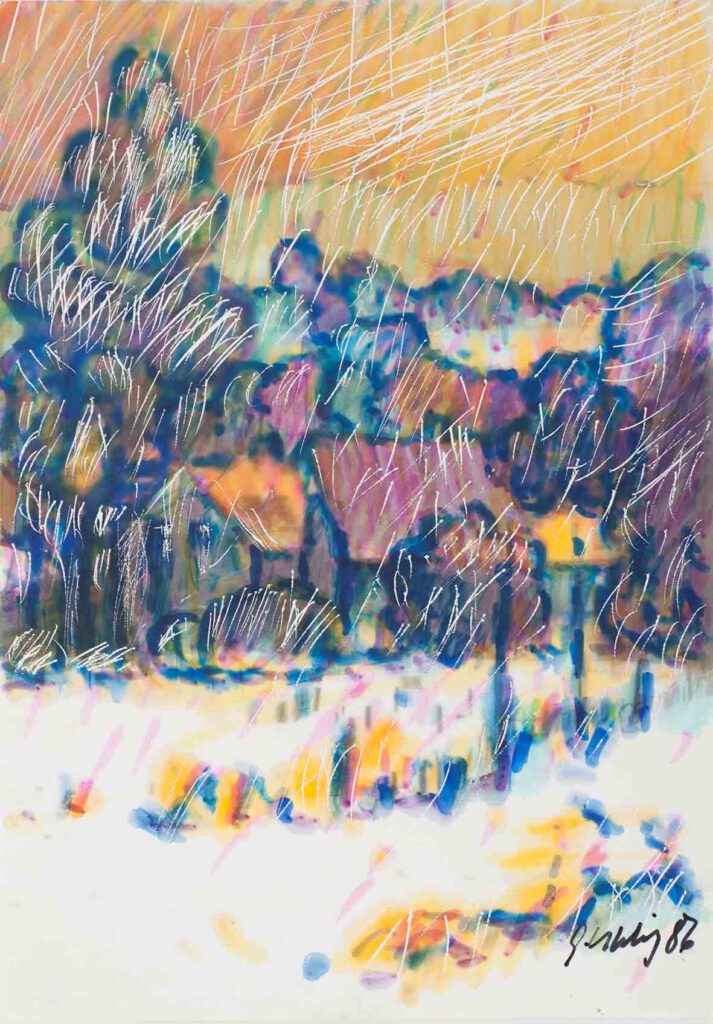 Arbeit von Gerhard Uhlig 1986, Koloriertes Foto. © Archiv Gerhard Uhlig.